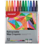 Monami Retractable Crayons 12's 